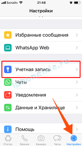 Как скрыть сетевой статус в WhatsApp на iPhone
