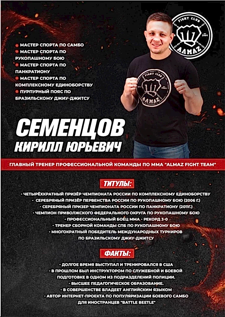Тренер по единоборствам в Приморском районе - клуб Алмаз Тренер по единоборствам в Приморском районе - клуб Алмаз