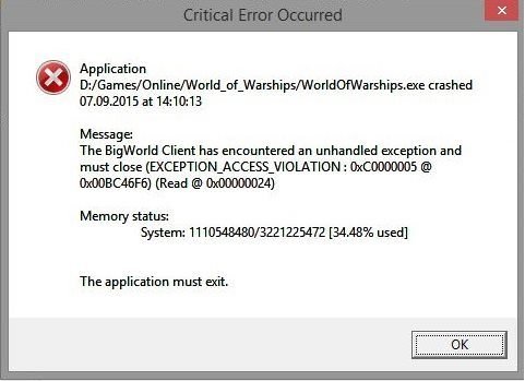 Critical Error Occurred 6791193